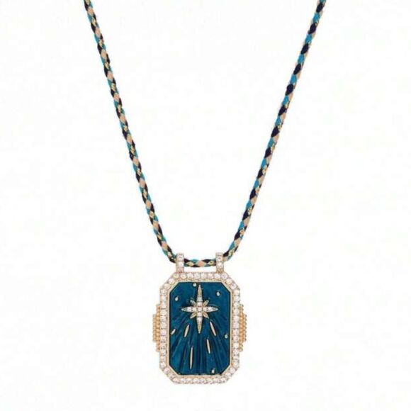 Blue star Pendant Necklace N1050 - Picture 1 of 4